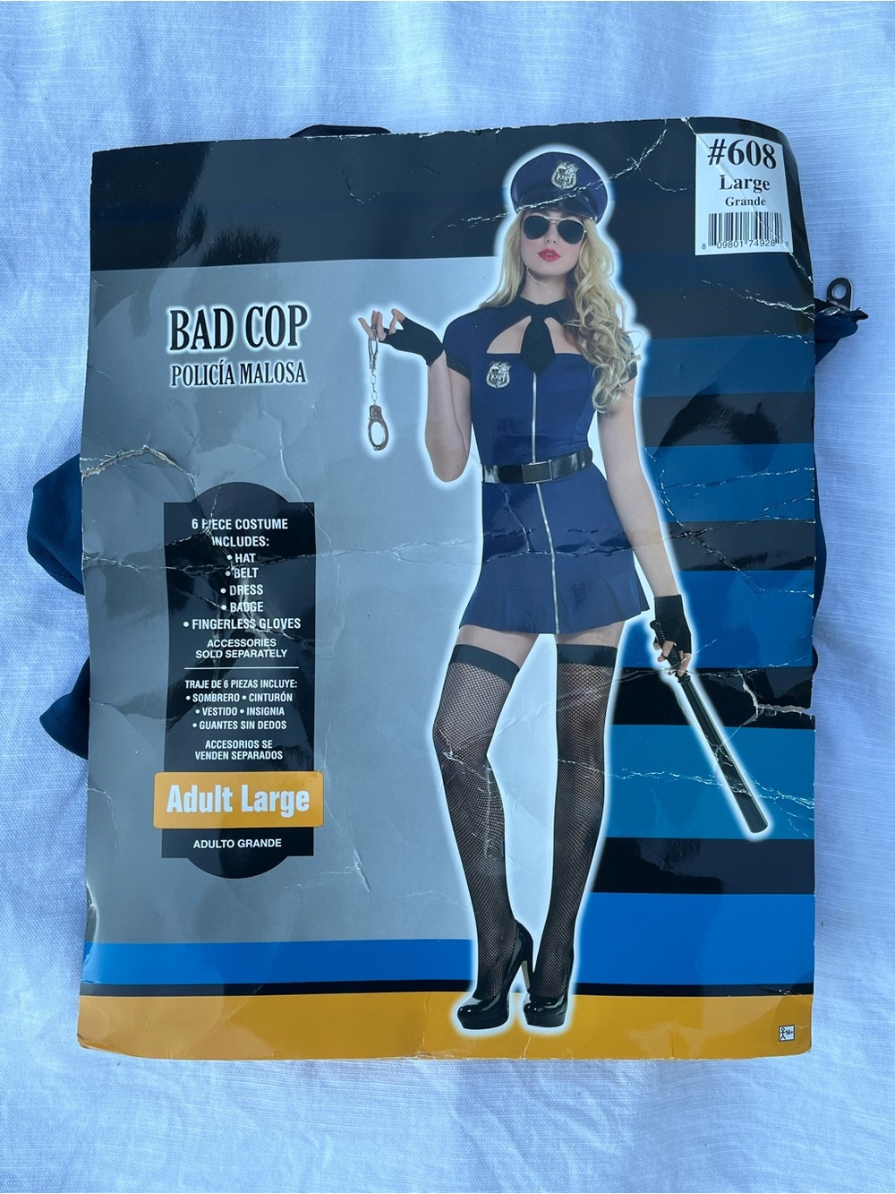 Bad Cop Women's Navy Blue Police Costume - Adult Large